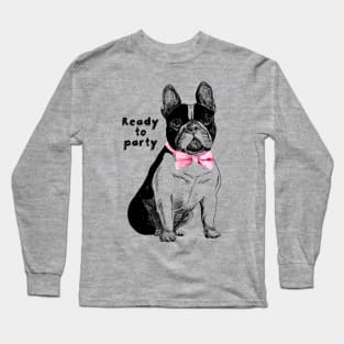 French bulldog in bow tie Long Sleeve T-Shirt